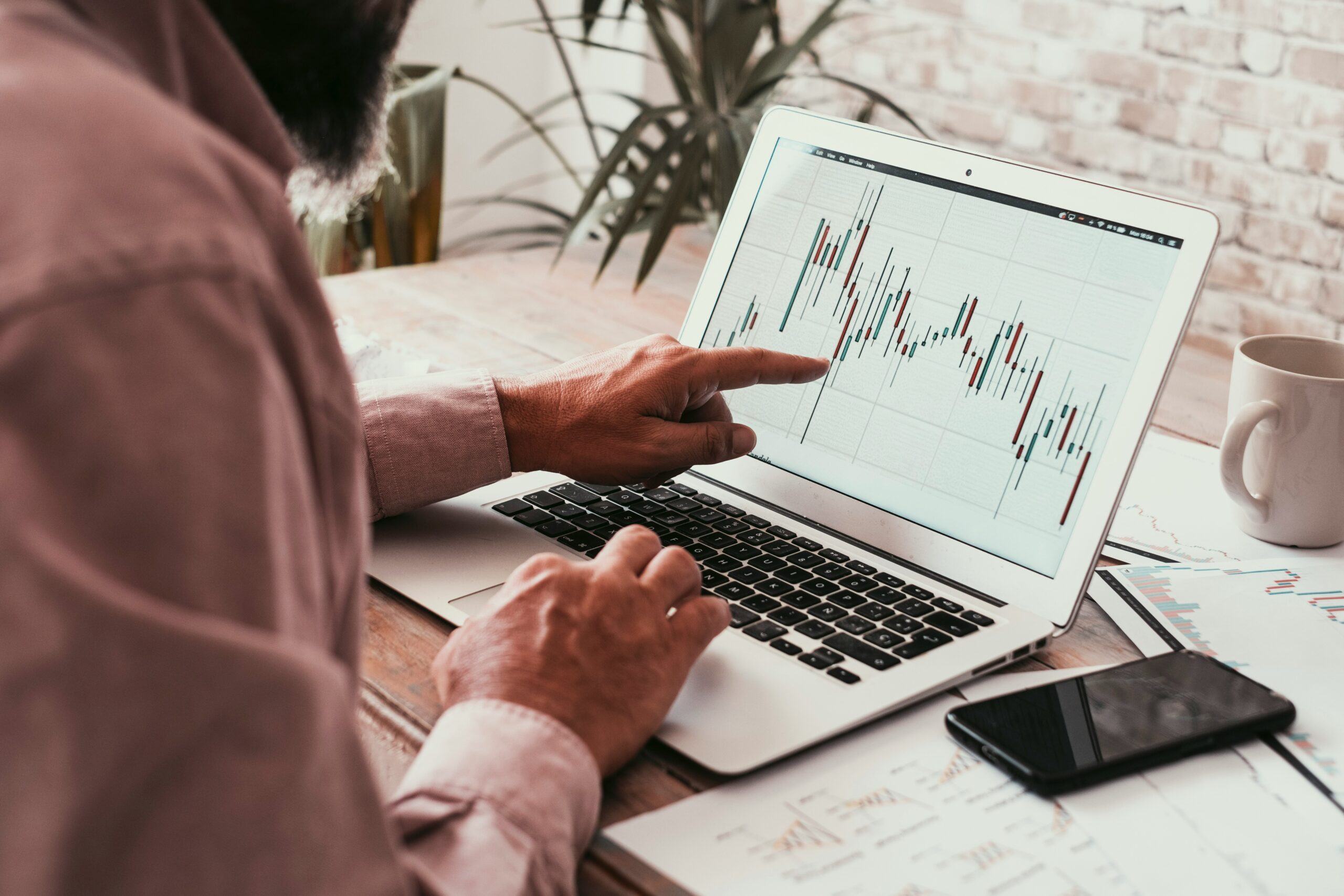 Forex Trader Checking Charts